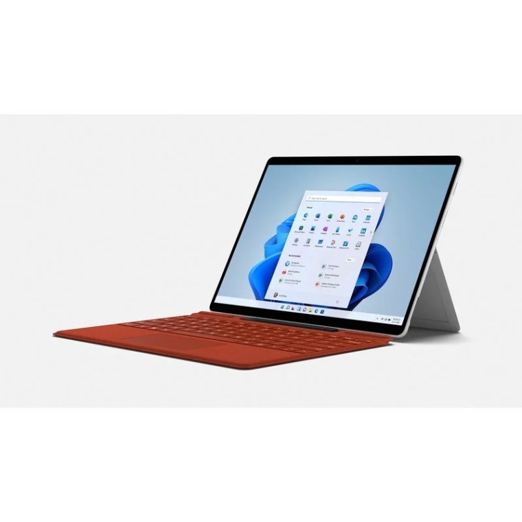 Microsoft Signature Funda con Teclado Alcantara Poppy Red para Surface Pro 8/9/X