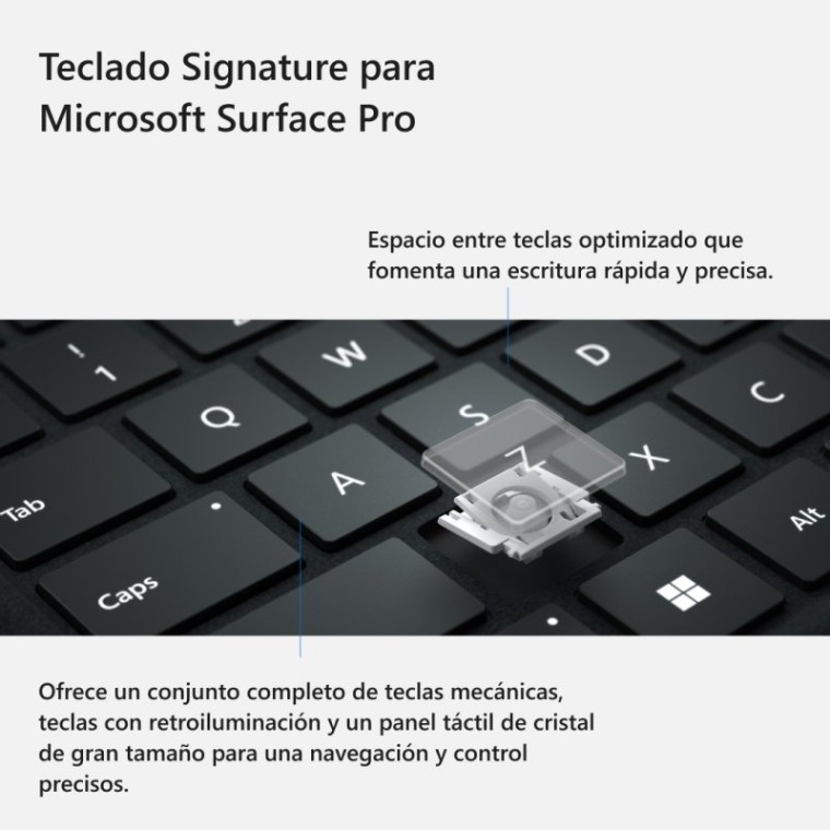 Microsoft Signature Funda con Teclado Alcantara Bosque para Surface Pro 8/9/X