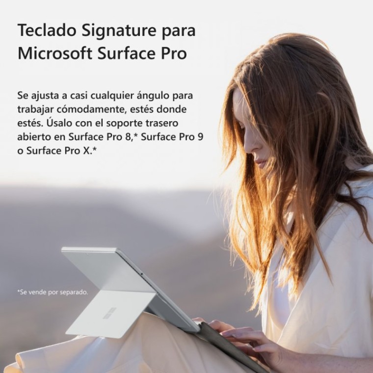 Microsoft Signature Funda con Teclado Alcantara Bosque para Surface Pro 8/9/X