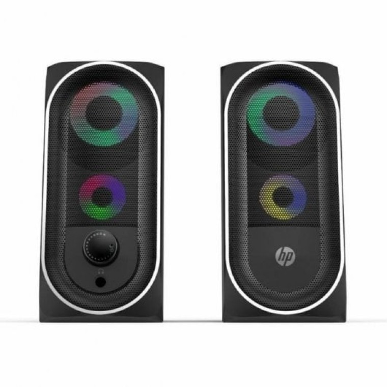 HP DHE-6001 Altavoces 2.0 RGB Negros