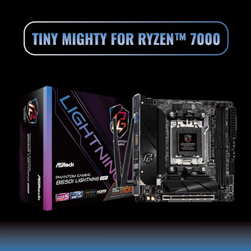Placa Base ASRock B650I AM5 Mini ITX Phantom Gaming Lightning DDR5 WiFi 6E 2.5G LAN M.2 Gen5