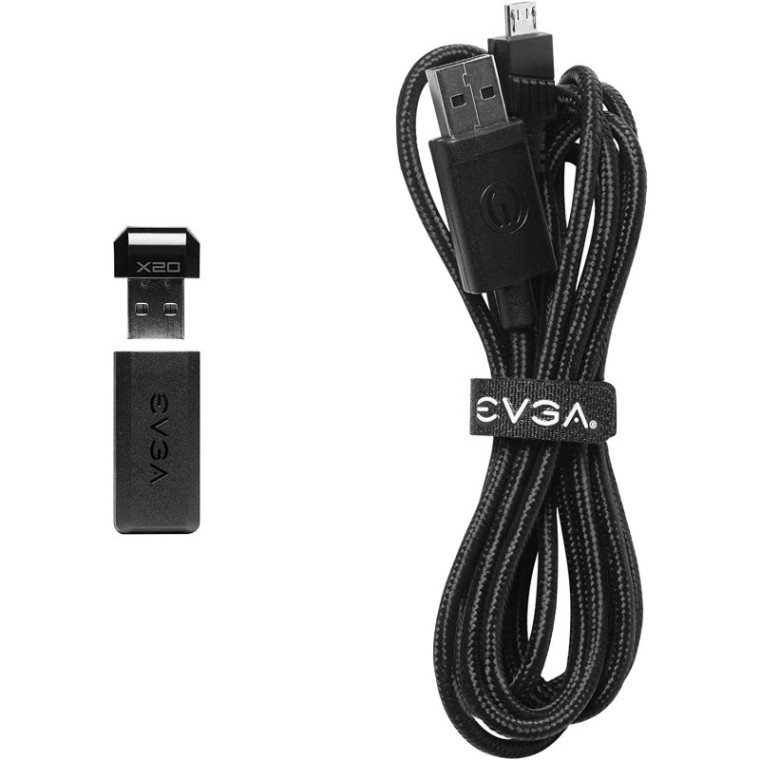 EVGA X20 Ratón Óptico Gaming RGB Inalámbrico 16000DPI Negro