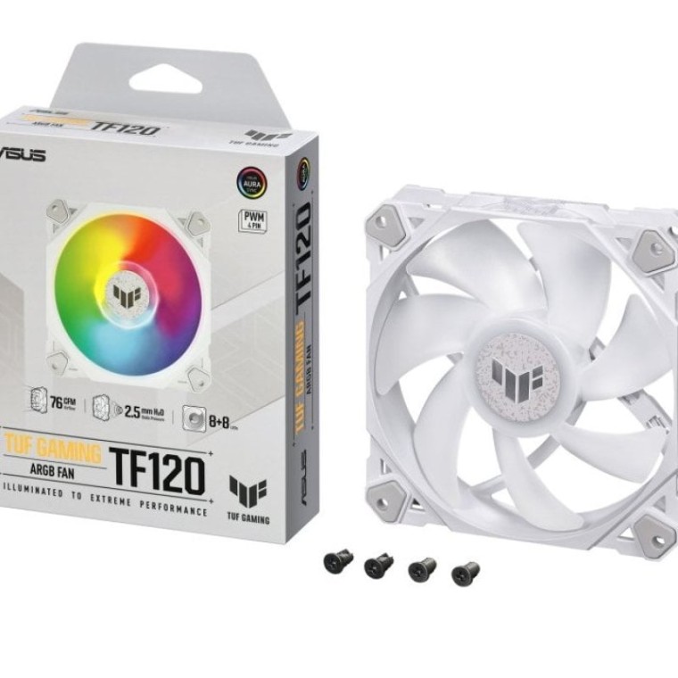 Asus TUF Gaming TF120 ARGB White Edition Ventilador con Control de Aire 120mm Blanco