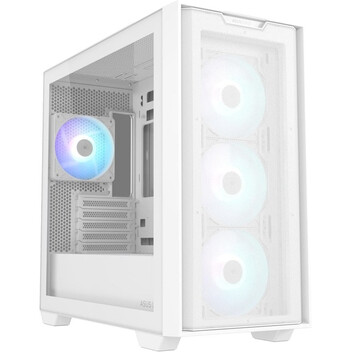 Torre PC ASUS A21 PLUS RG ARGB Mid Tower mATX Cristal Templado USB 3.0 Blanca
