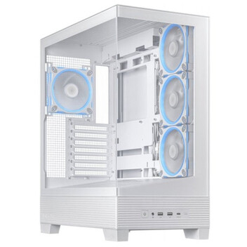 Torre PC ASUS A31 PLUS ARGB Mid Tower ATX Doble Cristal Templado USB-C Blanca
