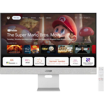 Monitor ASUS ZenScreen Smart MS27UC 27" LED IPS UltraHD 4K Altavoces Altura Ajustable Google TV USB- Monitor ASUS ZenScreen Smart MS27UC 27" LED IPS UltraHD 4K Altavoces Altura Ajustable Google TV USB-