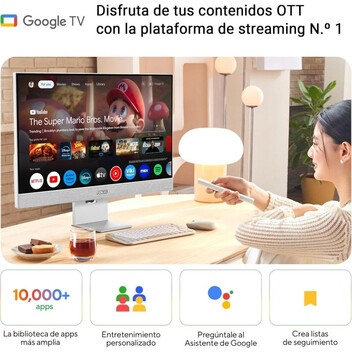 Monitor ASUS ZenScreen Smart MS27UC 27" LED IPS UltraHD 4K Altavoces Altura Ajustable Google TV USB- Monitor ASUS ZenScreen Smart MS27UC 27" LED IPS UltraHD 4K Altavoces Altura Ajustable Google TV USB-
