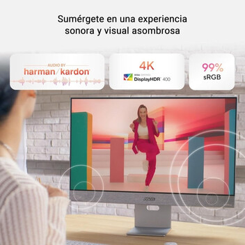Monitor ASUS ZenScreen Smart MS27UC 27" LED IPS UltraHD 4K Altavoces Altura Ajustable Google TV USB- Monitor ASUS ZenScreen Smart MS27UC 27" LED IPS UltraHD 4K Altavoces Altura Ajustable Google TV USB-