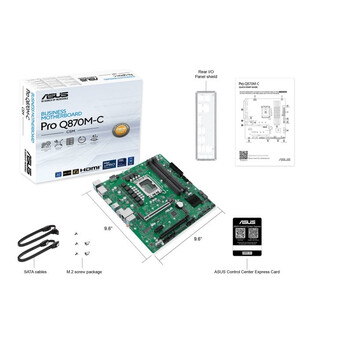Placa Base ASUS Q870 LGA1851 Micro-ATX PRO Q870M-C-CSM DDR5 2x M.2 HDMI DP