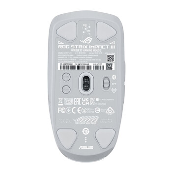ASUS ROG Strix Impact III Ratón Gaming Inalámbrico Bluetooth 36000 DPI Blanco