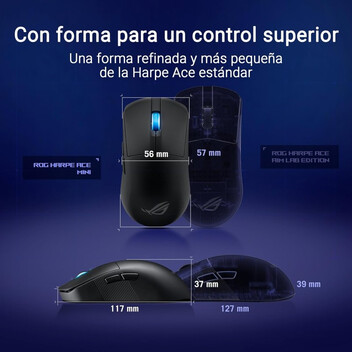 ASUS ROG Harpe Ace Mini Ratón Gaming Inalámbrico 42000 DPI Negro
