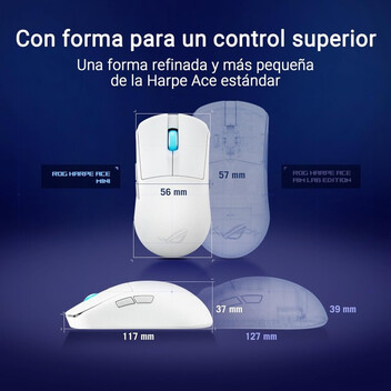 ASUS ROG Harpe Ace Mini Ratón Gaming Inalámbrico 42000 DPI Blanco