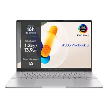 Portátil ASUS Vivobook S 14 OLED M5406WA-QD088W AMD Ryzen AI 9 HX 370 32GB 1TB OLED 14" Plata Portátil ASUS Vivobook S 14 OLED M5406WA-QD088W AMD Ryzen AI 9 HX 370 32GB 1TB OLED 14" Plata