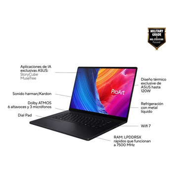 Portátil ASUS ProArt P16 OLED H7606WM-SC052W Ryzen AI 9 HX 370 32GB 1TB SSD RTX 5060 OLED Táctil Portátil ASUS ProArt P16 OLED H7606WM-SC052W Ryzen AI 9 HX 370 32GB 1TB SSD RTX 5060 OLED Táctil