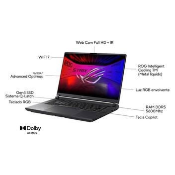 Portátil ASUS ROG Strix G16 G615JPR-S5003 16" Intel Core i7-14650HX 32GB 1TB SSD RTX 5070 8GB Eclips