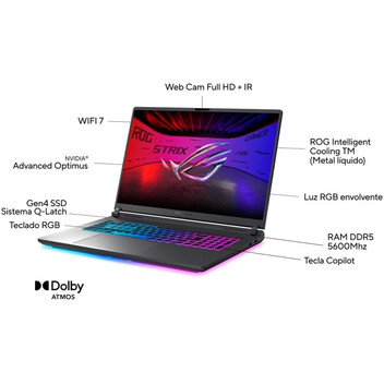 Portátil ASUS ROG Strix G18 G815LW-S9046 Intel Core Ultra 9 275HX/32GB/1TB SSD/RTX 5080/18"