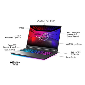 Portátil ASUS ROG Strix G18 G815LM-S9004 Intel Core Ultra 9 275HX/32GB/1TB SSD/RTX 5060/18"
