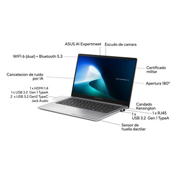 Portátil ASUS ExpertBook P1403CVA-S60623 14″ Intel Core i5-13420H 16GB 512GB SSD UHD Graphics QWERTY