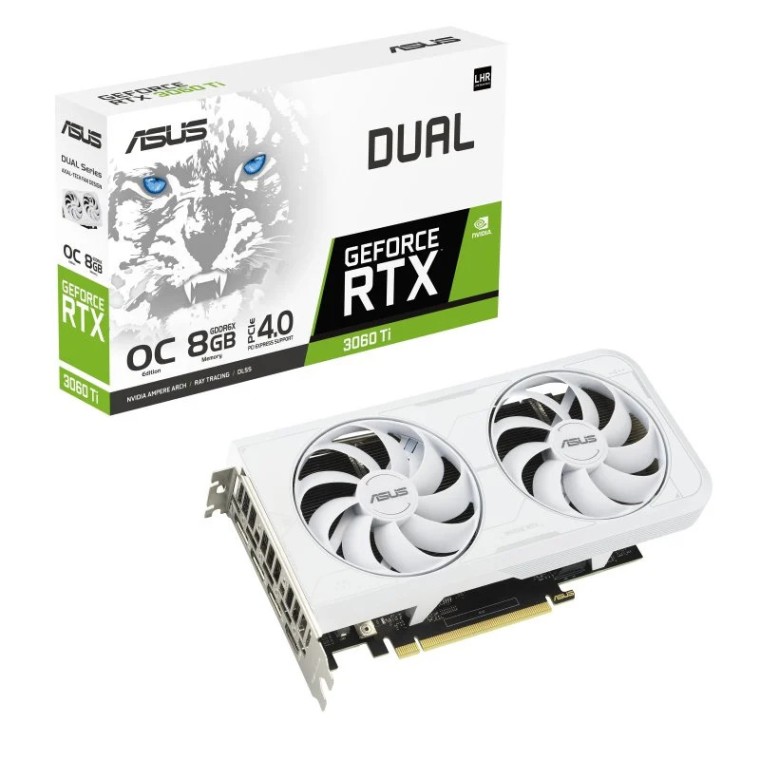 ASUS Dual GeForce RTX 3060 Ti White OC Edition 8GB GDDR6X