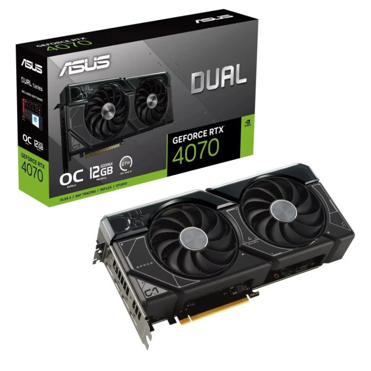 ASUS Dual GeForce RTX 4070 OC Edition 12GB GDDR6X DLSS3