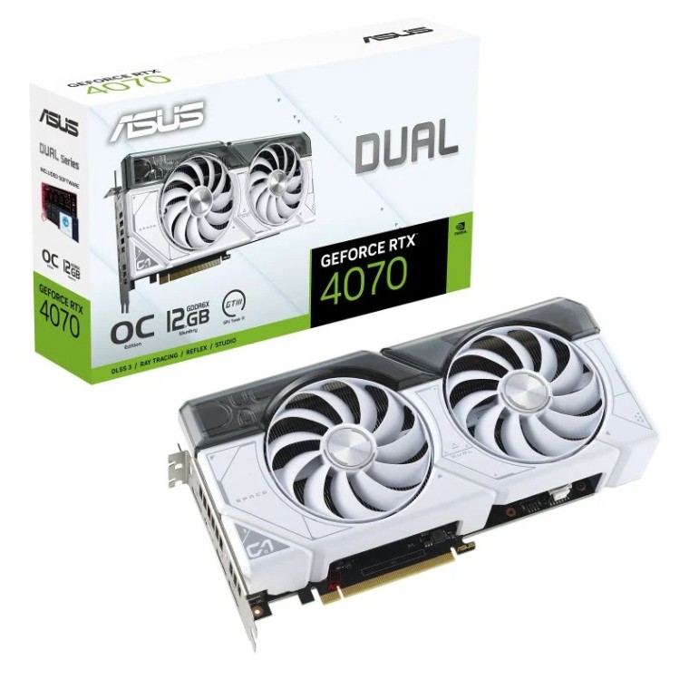 ASUS Dual GeForce RTX 4070 White OC Edition 12GB GDDR6X DLSS3