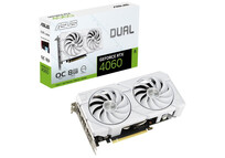 Tarjeta Gráfica ASUS Dual GeForce RTX 4060 EVO OC Edition 8GB GDDR6 DLSS3 Blanco
