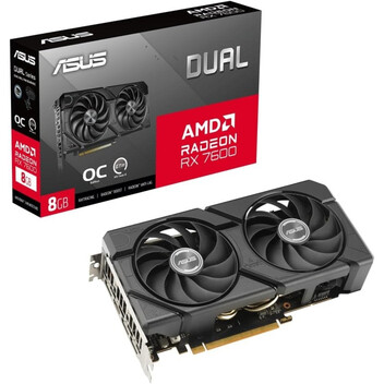 Tarjeta Gráfica ASUS Dual Radeon RX 7600 EVO OC Edition 8GB GDDR6 Tarjeta Gráfica ASUS Dual Radeon RX 7600 EVO OC Edition 8GB GDDR6