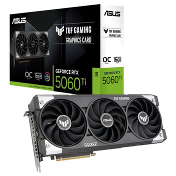 Tarjeta Gráfica ASUS TUF GAMING GeForce RTX 5060 Ti OC Edition 16GB GDDR7 Reflex 2 RTX AI DLSS4