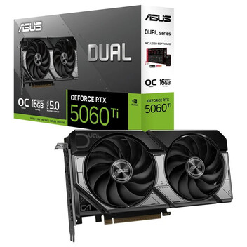 Tarjeta Gráfica ASUS DUAL GeForce RTX 5060 Ti OC Edition 16GB GDDR7 Reflex 2 RTX AI DLSS4 Tarjeta Gráfica ASUS DUAL GeForce RTX 5060 Ti OC Edition 16GB GDDR7 Reflex 2 RTX AI DLSS4