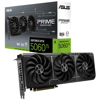 Tarjeta Gráfica ASUS PRIME GeForce RTX 5060 Ti 8GB GDDR7 Reflex 2 RTX AI DLSS4
