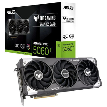 Tarjeta Gráfica ASUS TUF GAMING GeForce RTX 5060 Ti OC Edition 8GB GDDR7 Reflex 2 RTX AI DLSS4