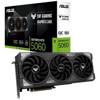 Tarjeta Gráfica ASUS TUF Gaming GeForce RTX 5060 OC Edition 8GB GDDR7 Reflex 2 RTX AI DLSS4