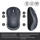 Logitech M185 Ratón Inalámbrico 1000DPI Gris