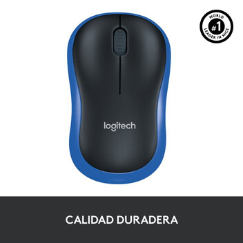 Logitech M185 Ratón Inalámbrico 1000DPI Azul