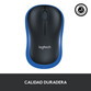 Logitech M185 Ratón Inalámbrico 1000DPI Azul