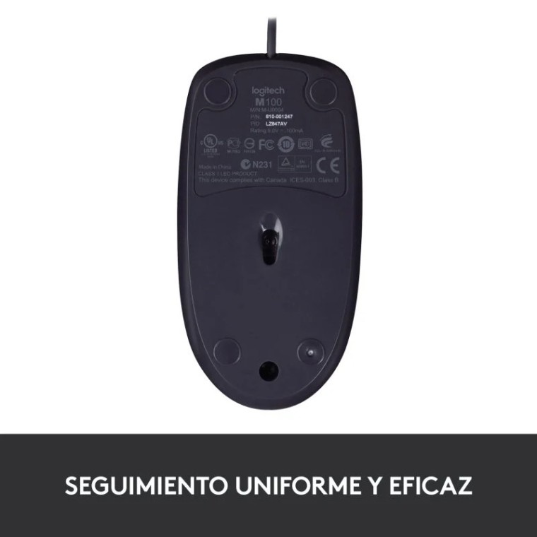 Logitech B100 Ratón Negro