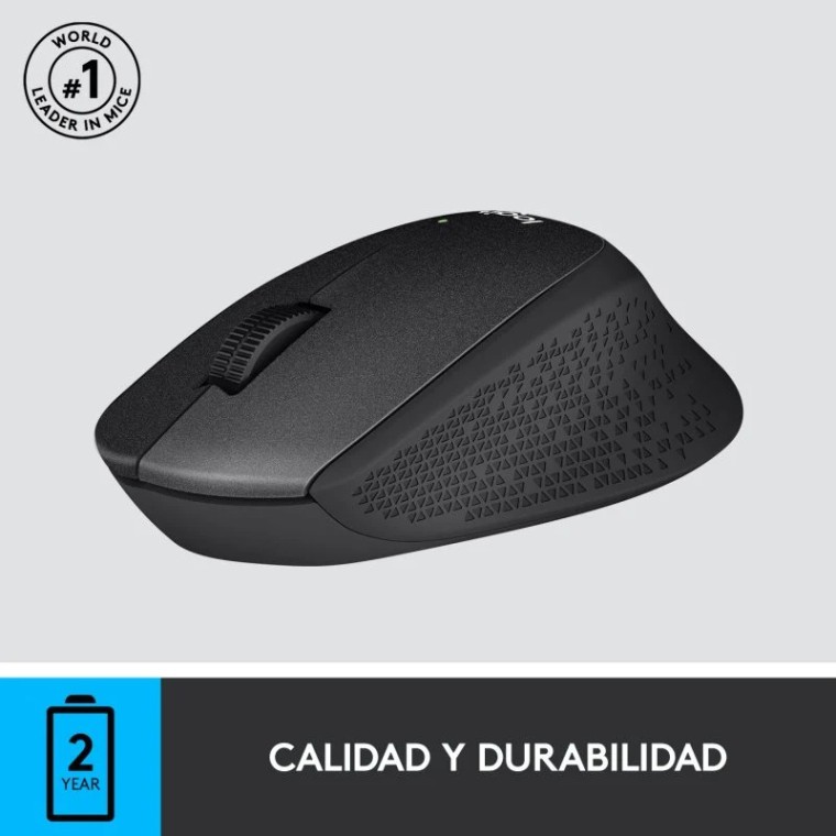 Logitech M330 Silent Plus Ratón Inalámbrico Negro 1000DPI