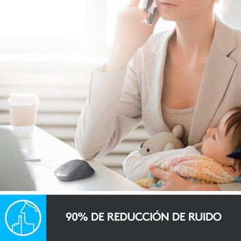Logitech M330 Silent Plus Ratón Inalámbrico Azul 1000DPI