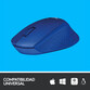 Logitech M330 Silent Plus Ratón Inalámbrico Azul 1000DPI