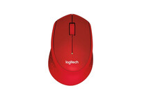 Logitech M330 Silent Plus Ratón Inalámbrico Rojo 1000DPI