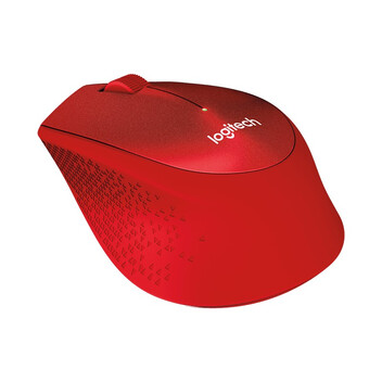 Logitech M330 Silent Plus Ratón Inalámbrico Rojo 1000DPI