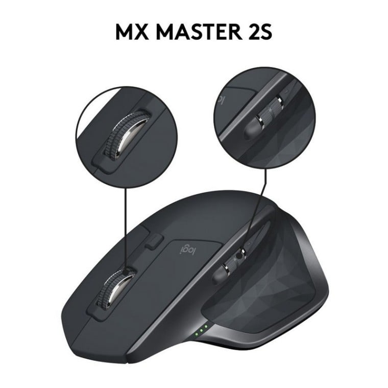 Logitech MX Master 2S Ratón Inalámbrico Negro 1000DPI