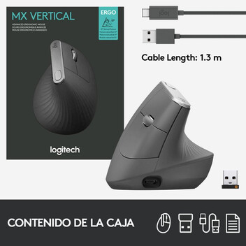 Logitech MX Vertical Ratón Ergonómico Avanzado Logitech MX Vertical Ratón Ergonómico Avanzado