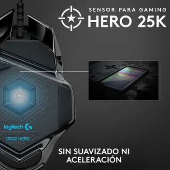 Logitech G502 Hero Ratón Gaming 25600DPI Negro Logitech G502 Hero Ratón Gaming 25600DPI Negro