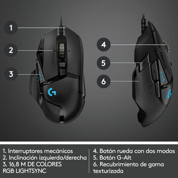 Logitech G502 Hero Ratón Gaming 25600DPI