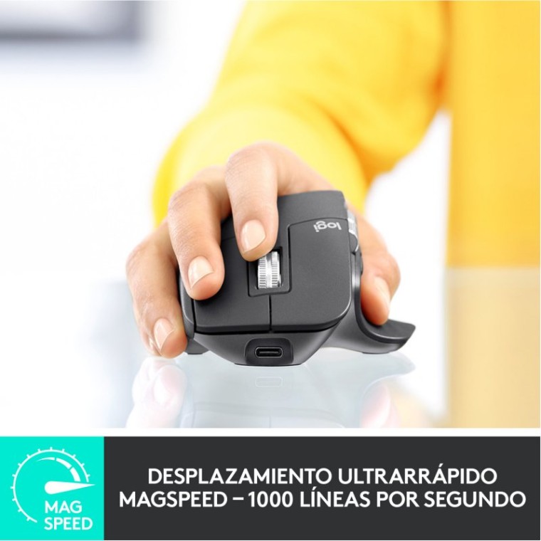 Logitech MX Master 3 Ratón Inalámbrico Avanzado 4000DPI Plata