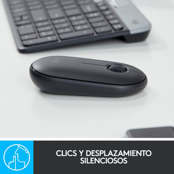 Logitech Pebble M350 Ratón Óptico Inalámbrico Grafito Logitech Pebble M350 Ratón Óptico Inalámbrico Grafito