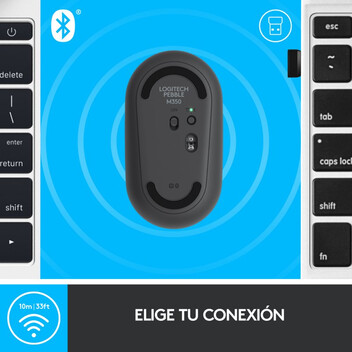 Logitech Pebble M350 Ratón Óptico Inalámbrico Grafito Logitech Pebble M350 Ratón Óptico Inalámbrico Grafito