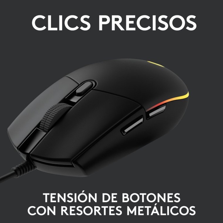 Logitech G G102 LightSync Ratón Gaming 8000DPI Negro