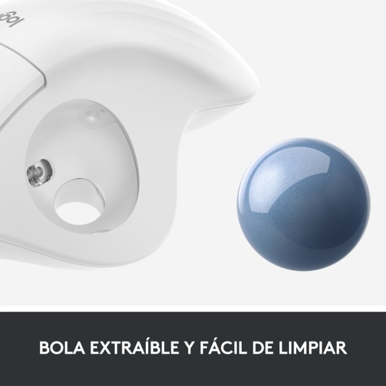 Logitech Ergo M575 Ratón Trackball Inalámbrico 2000DPI Blanco